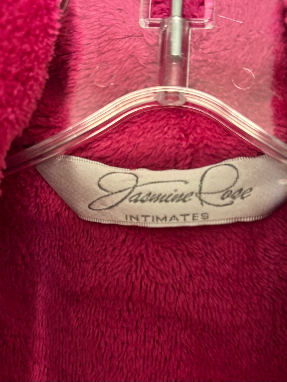 JASMINE ROSE Raspberry and Pink Long Fleece Robe - Picture 9 of 9